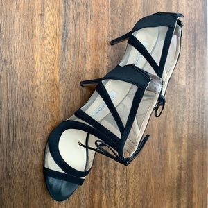 Nina New York black and mesh heels - size 8